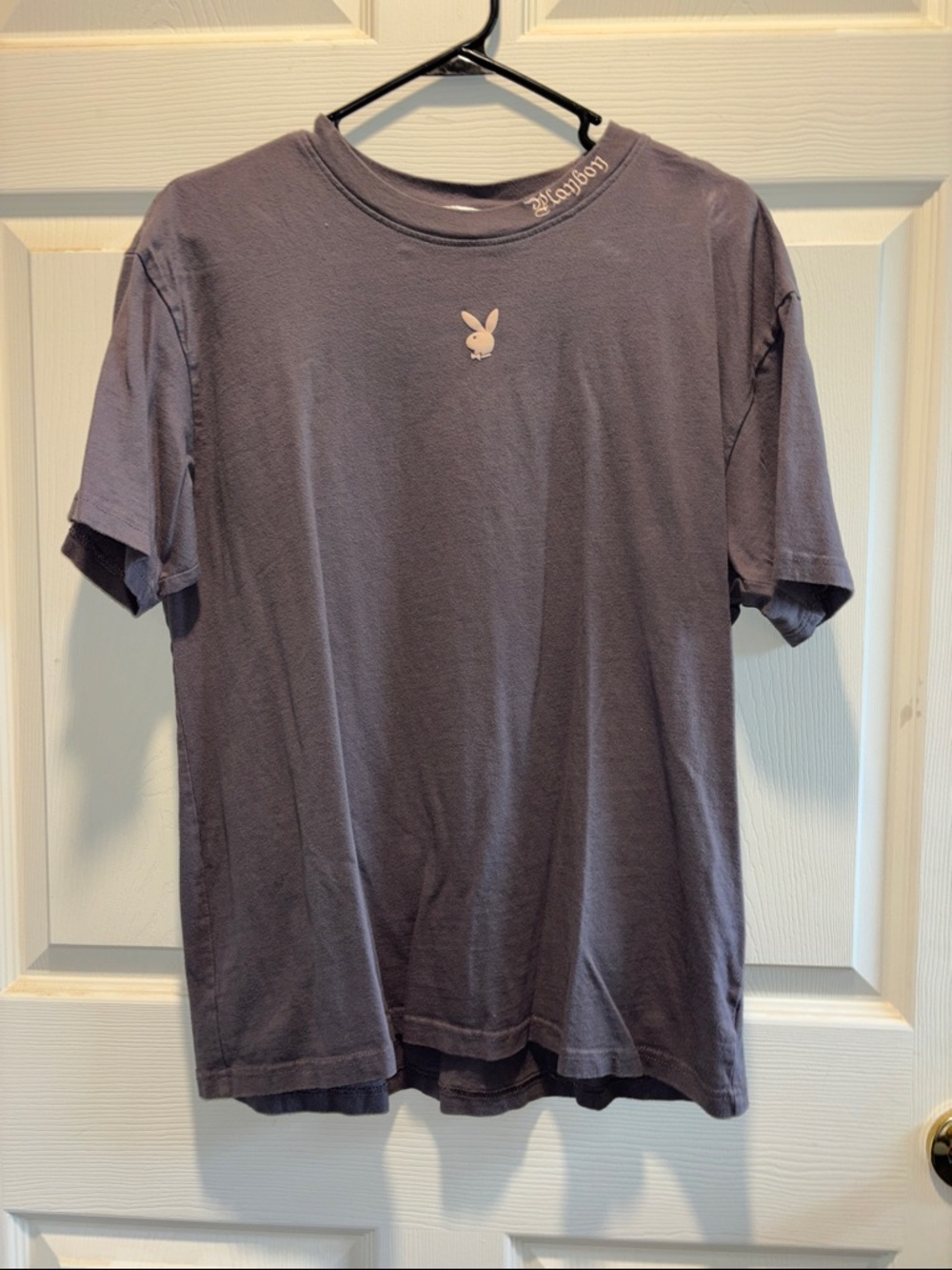PLAYBOY Short Sleeve Tee with Bunny Logo - Dusty Purple